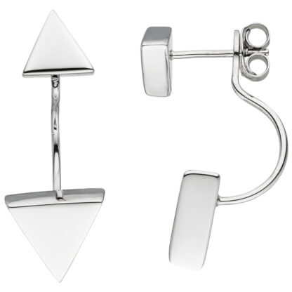 Ohrstecker "Dreiecke" mit Anhänger 925 Silber