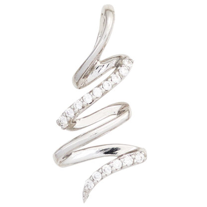 Anhänger Spiral-Design 925 Silber mit Zirkonia weiß