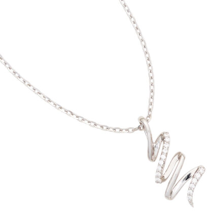 Anhänger Spiral-Design 925 Silber mit Zirkonia weiß – Bild 2