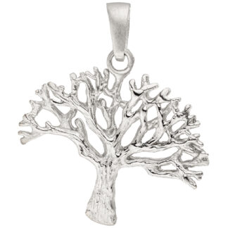 Anhänger "Baum" 925 Silber/teilmatt