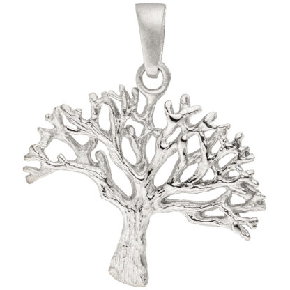 Anhänger "Baum" 925 Silber/teilmatt
