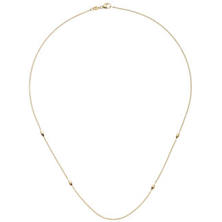 Collier/Ankerkette mit Schmuckovalen 585 Gelbgold 45 cm