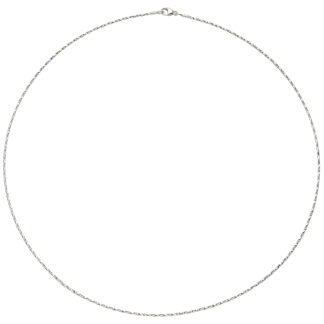 Collier 750 Weißgold ca. 1 mm ca. 42 cm