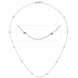 Collier "Herzen" 585 Weißgold 45 cm