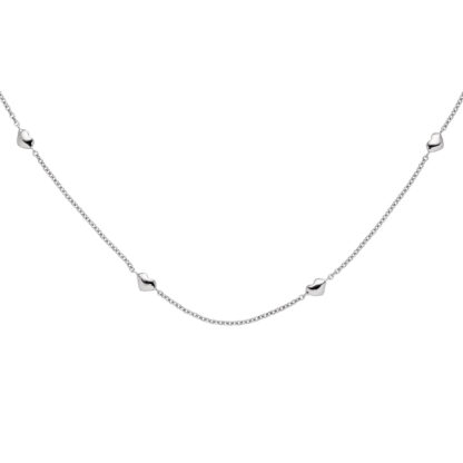 Collier "Herzen" 585 Weißgold 45 cm – Bild 2