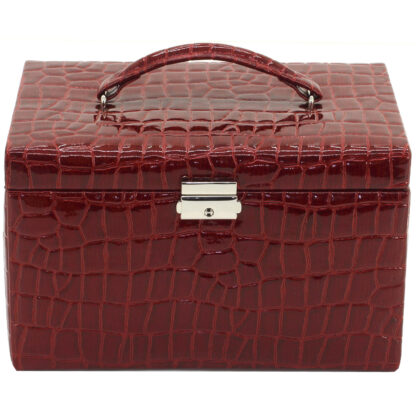 Friedrich Lederwaren Schmuckkoffer "Jolie" rot Caiman-Optik – Bild 4