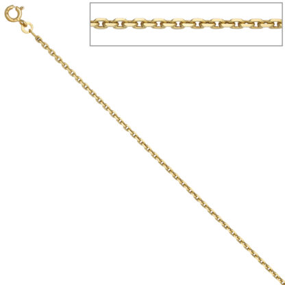 Ankerkette 585 Gelbgold 1,9 mm 50 cm Federringverschluss – Bild 2