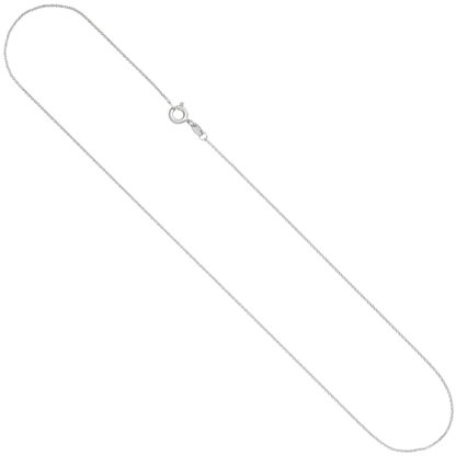 Rund-Ankerkette 333 Weißgold 0,9 mm 45 cm Federringverschluss – Bild 2