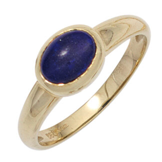Ring 585 Gelbgold mit Lapis Lazuli Cabochon