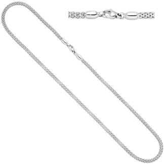 Collier/Popcornkette 750 Weißgold 46 cm 3,6 mm