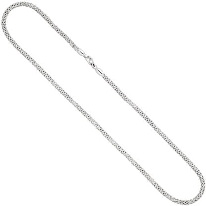 Collier/Popcornkette 750 Weißgold 46 cm 3,6 mm – Bild 2