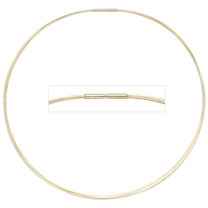 Halsreif 5-reihig 585 Gelbgold 45 cm