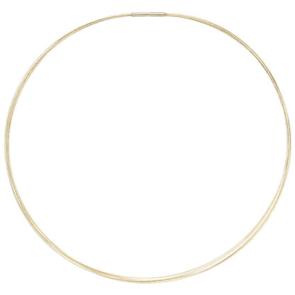 Halsreif 5-reihig 585 Gelbgold 45 cm – Bild 2