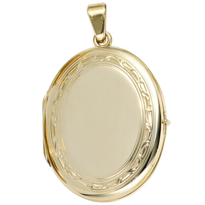 Medaillon oval 585 Gelbgold Nostalgie – Bild 2