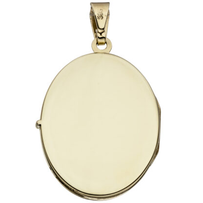 Medaillon "Blumen" oval 585 Gelbgold – Bild 4