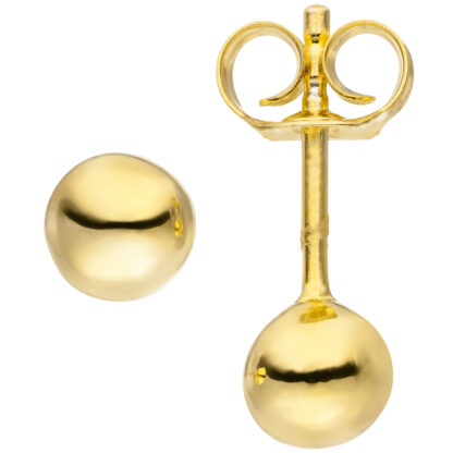 Kugel-Ohrstecker 925 Silber/vergoldet ca. 5 mm
