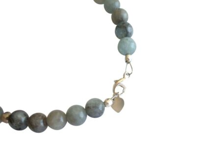 Aquamarin-Armband mit Pyriten in silber und 925 Silber – Bild 5
