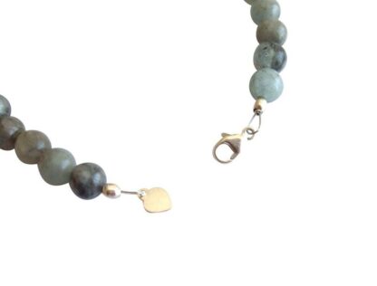 Aquamarin-Armband mit Pyriten in silber und 925 Silber – Bild 2