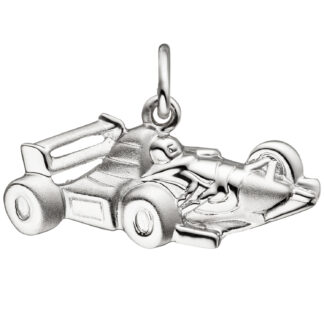 Anhänger "Rennwagen" 925 Silber/teilmattiert