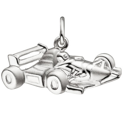 Anhänger "Rennwagen" 925 Silber/teilmattiert
