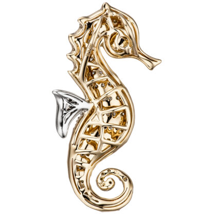 Anhänger "Seepferdchen" 585 Gelbgold mit Brillanten ca. 0,46 ct. – Bild 2