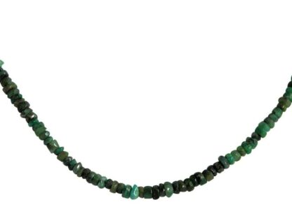Smaragd-Collier mit Karabinerverschluss vergoldet – Bild 6