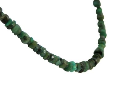 Smaragd-Collier mit Karabinerverschluss vergoldet – Bild 5