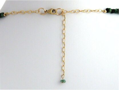 Smaragd-Collier mit Karabinerverschluss vergoldet – Bild 2