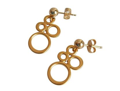 Ohrstecker mit BUBBLES 925 Silber vergoldet – Bild 5