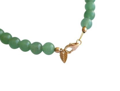 Armband mit Aventurinen grün und Pyriten goldfarben – Bild 2