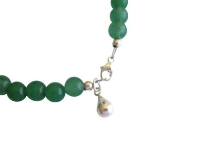 Armband mit Aventurinen grün und Pyriten in silberfarben – Bild 3
