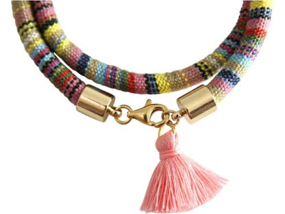 Wickelarmband Retro Boho mit Libelle und Amethyst violett 925 Silber/vergoldet – Bild 2