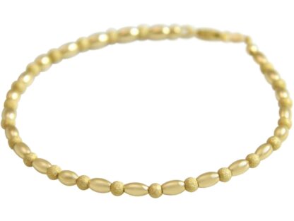 Armband vergoldet mit Schmuckelementen und Kügelchen eismatt – Bild 2