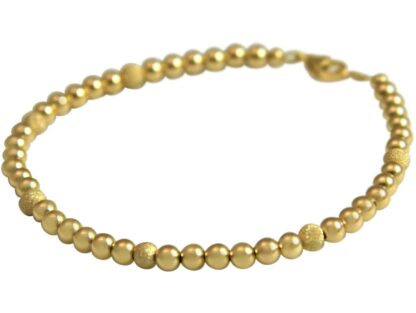 Armband vergoldet mit Kügelchen blank und eismatt – Bild 2