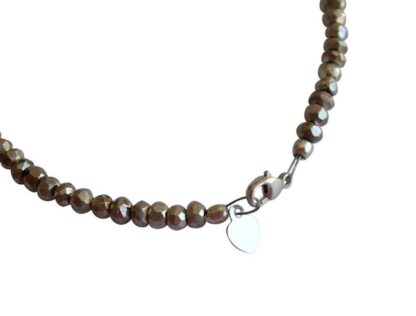 Pyrit-Armband silberfarben mit 925 Silber – Bild 2