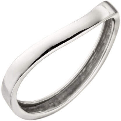Ring geschwungen 375 Weißgold