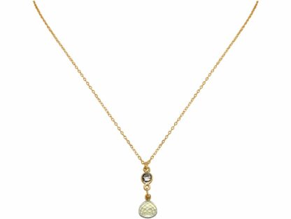 Collier vergoldet mit Rauchquarz und Lemon Quarz – Bild 5