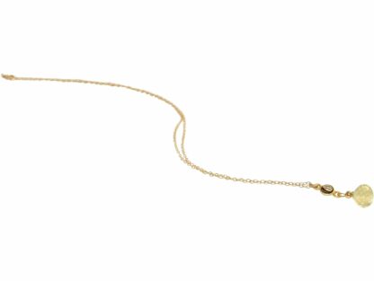 Collier vergoldet mit Rauchquarz und Lemon Quarz – Bild 2