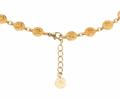 Münz-Collier 925 Silber/vergoldet Antik-Stil – Bild 2