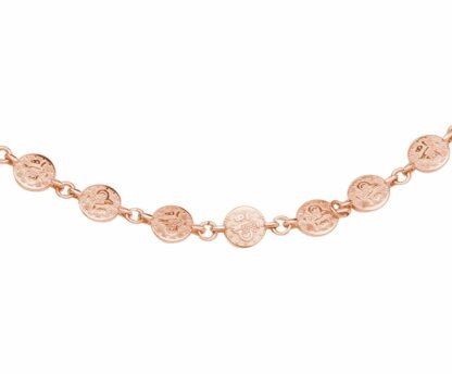 Münz-Collier 925 Silber/rosé vergoldet Antik-Stil – Bild 3