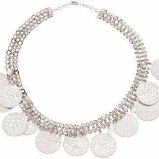 Collier/Netzkette mit Vintage-Münzen 925 Silber