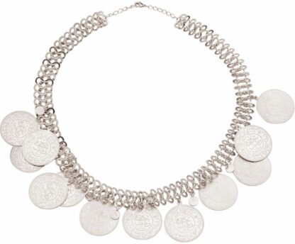 Collier/Netzkette mit Vintage-Münzen 925 Silber