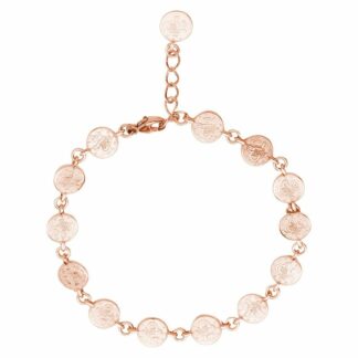 Münzarmband Antik-Stil 925 Silber/rosévergoldet