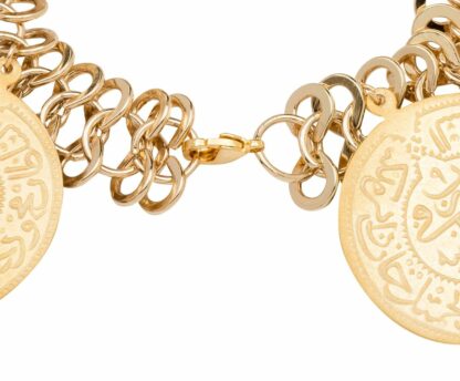 Armband Netz-Design mit Vintage-Münzen 925 Silber/vergoldet – Bild 2