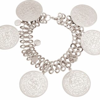 Armband Netz-Design mit Vintage-Münzen 925 Silber