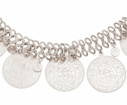 Armband Netz-Design mit Vintage-Münzen 925 Silber – Bild 5