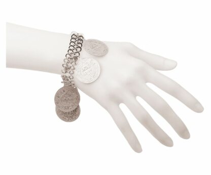 Armband Netz-Design mit Vintage-Münzen 925 Silber – Bild 3