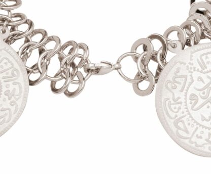 Armband Netz-Design mit Vintage-Münzen 925 Silber – Bild 2