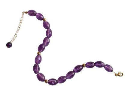 Armband mit Amethysten und vergoldeten Kugeln – Bild 4