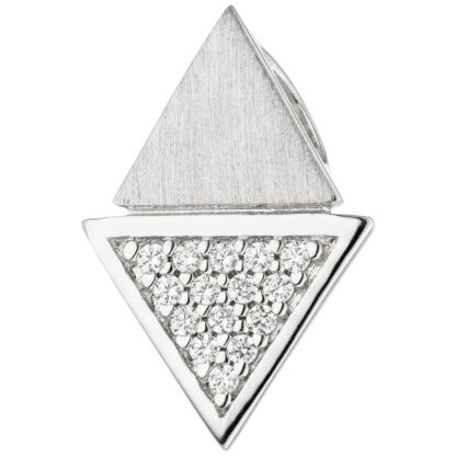 Anhänger "Doppel-Dreieck" 925 Silber mit Zirkonia weiß